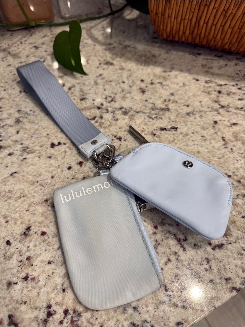 lululemon athletica Pale Blue Wristlet Cardholder & Key Pouch